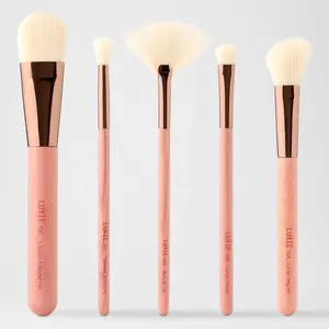 LUXIE Face&Eye Makeup Brush Set, Pro-Quality, Foundation, Blending, Shader and Angled Brushes
