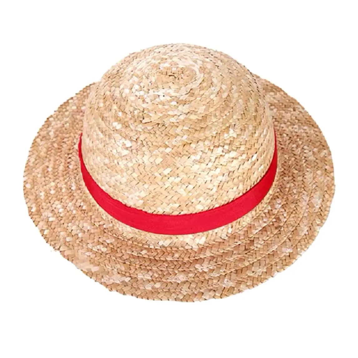 Luffy Inspired Straw Hat for Men - Natural Beige Color, Wide Brim, Lightweight Design