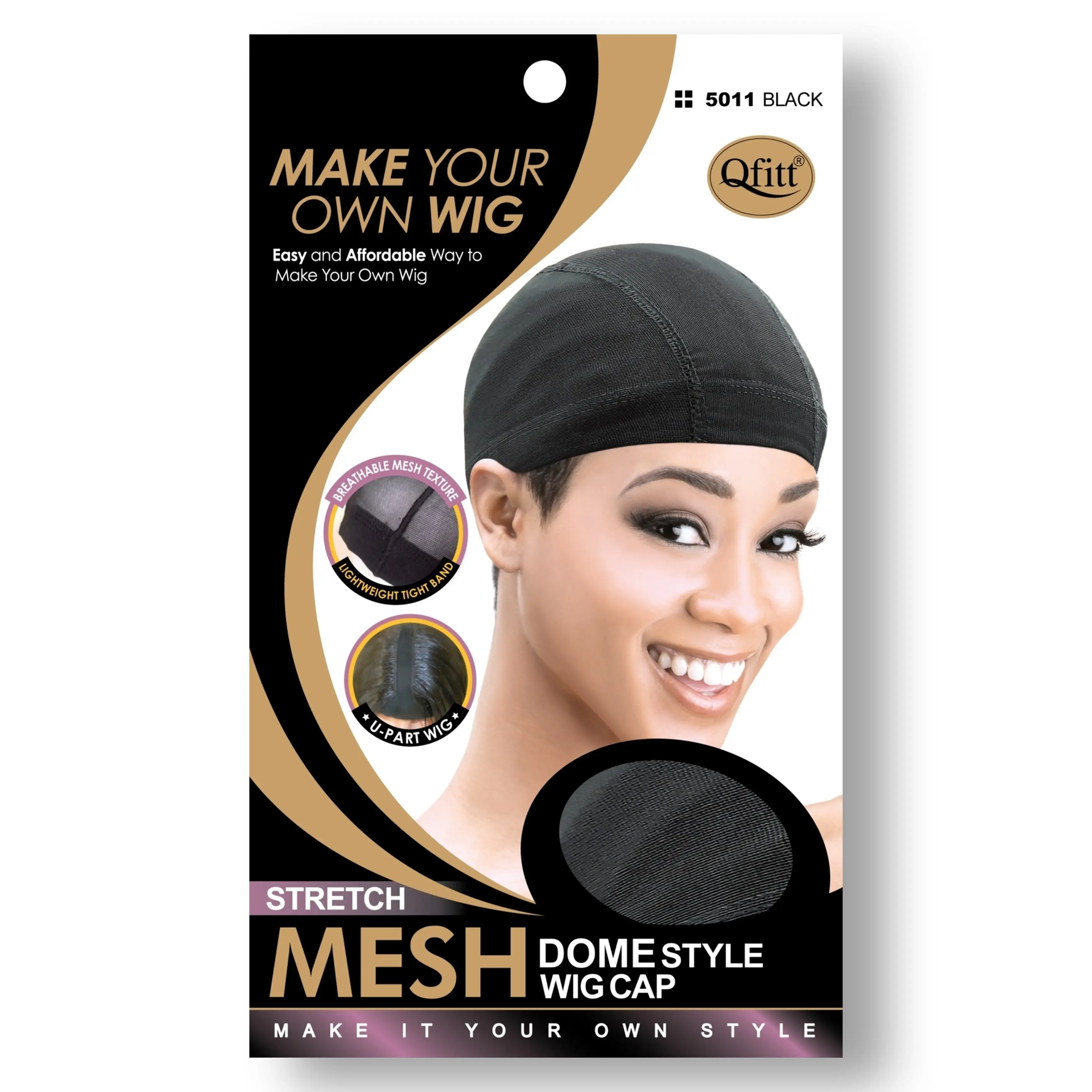 Qfitt Stretch Mesh Dome Style Wig Cap (Regular)