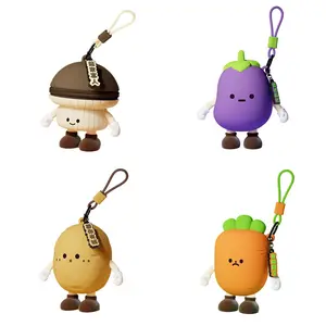 Cute Soft Silicone Purse Keychain for Backpack, Mini Vegetable Keychain Purse Charm Pendant Gift for Girls Women Birthday gifts Christmas gifts  New Year gifts
