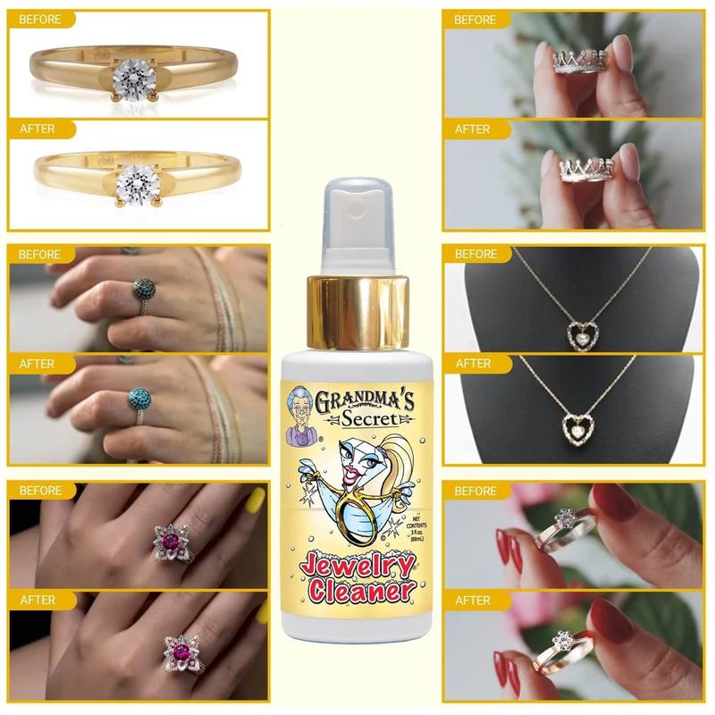 Grandma’S Secret Jewelry Cleaner Spray Gold Silver Cleaning Solution Tarnish Remover 3Oz Grandma'S Secret