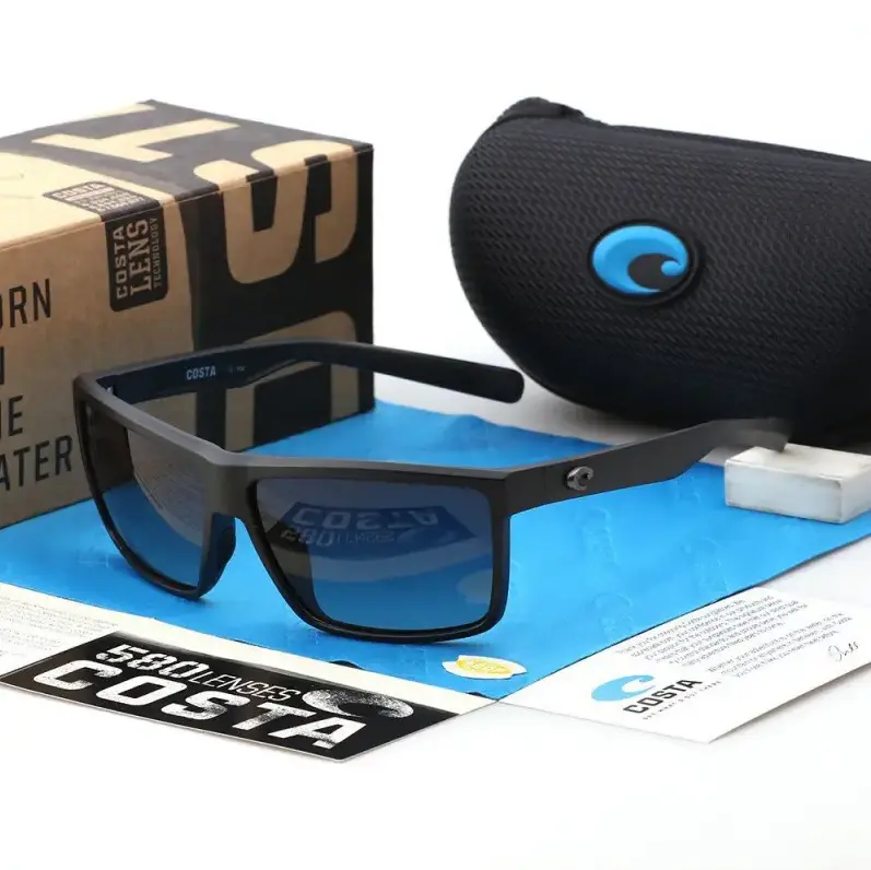 Costa Polarized Sunglasses, Square Frame, UV400 Lens, Premium Eyewear for Outdoor Fishing-Driving Sports