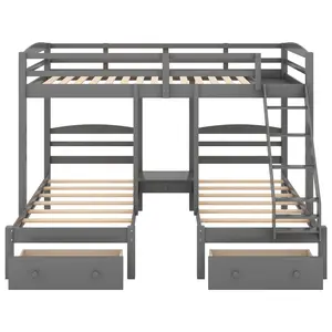 DreamStack Full over Twin & Twin Bunk Bed