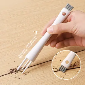 Double-headed floor gap brush, multifunctional bathroom, kitchen, and toilet corner tile floor gap brush, stove cleaning brush, cleaning scraper