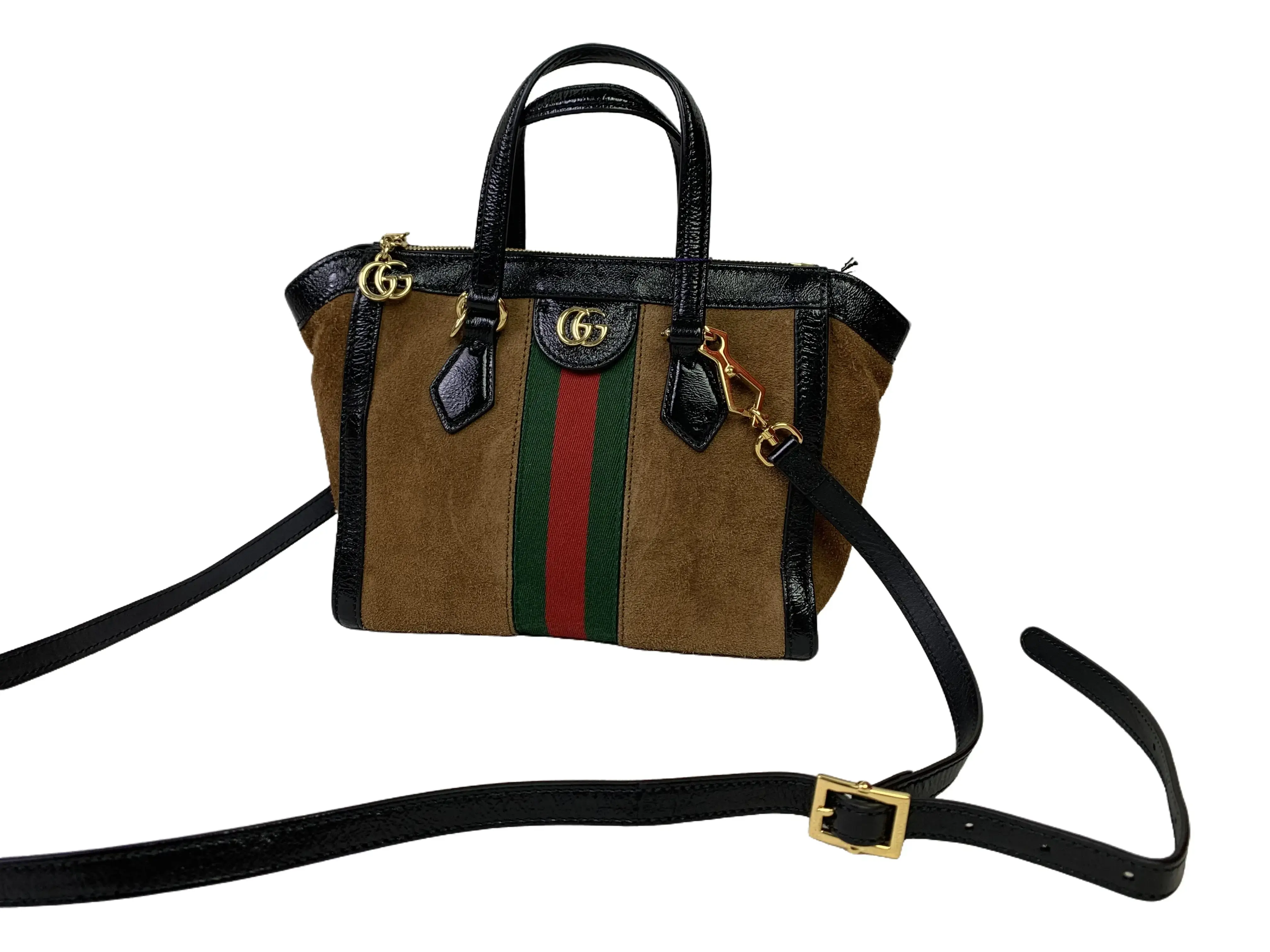 Pre-owned GUCCI Brown Fabric Handbag Crossbody Bag/wj07217321/7321