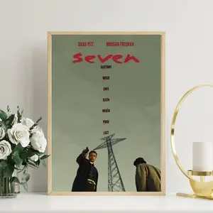 Seven Poster, Seven Wall Decor, Seven Poster Art, Film Poster, Seven Home Decor
