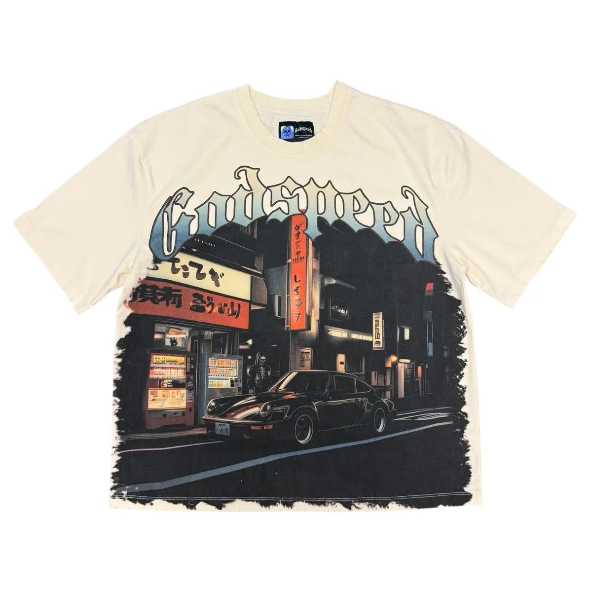 Godspeed Pit Stop Original Men's Tokyo Graphic T-Shirt - Limited Numbered Edition Short-Sleeve Streetwear for Casual Everyday Wear, Tshirt, Shortsleeve, Menswear