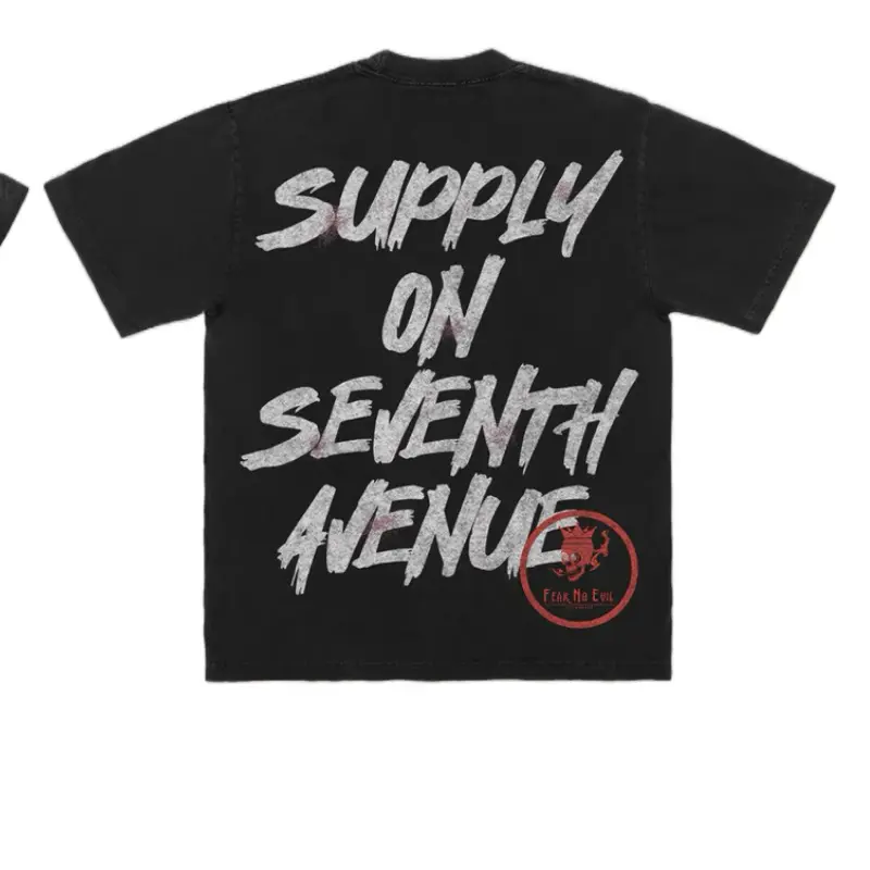 S.O.S.A T Shirt - Supply on Seventh Avenue Design - Black Tee with Distinctive Print