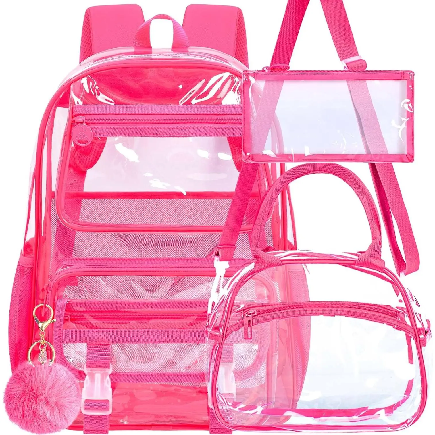 Rose Clear Backpack Set