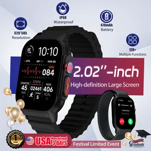 [Live Special Gift] Buy 1 Get 1,– 2.02" HD Smartwatch, Bluetooth Calling, Health Tracker + Free Straps