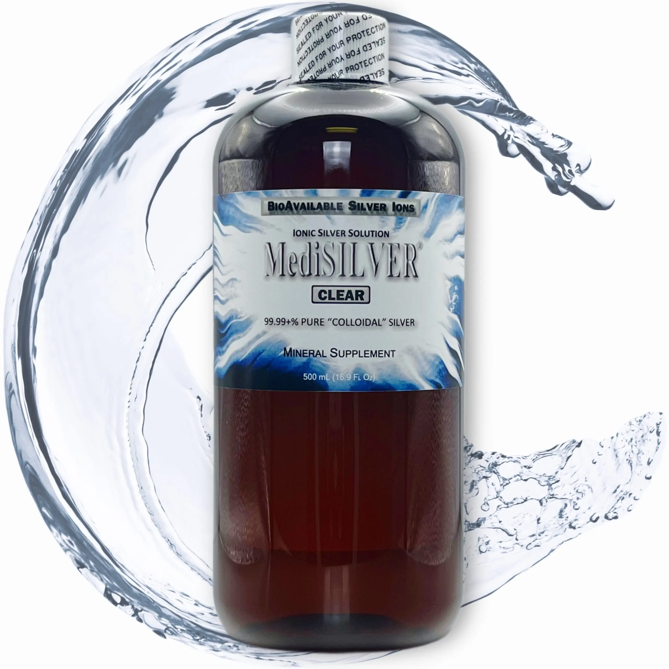 MediSILVER CLEAR Immunity Booster True Free-Ionic Colloidal Silver Ag++ Nutrient