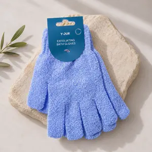 Exfoliating Scrub Gloves for Body by Y'OUR - Personal Smooth Skin Mitts, Gentle Exfoliator, Eco Friendly Body Cleansing Versatile for All, Shower Bath Cleaning, Valentine's Gift for Women Body Scrubber