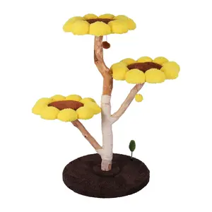 Flower Shaped Cat Special Shelf with Scratching Post Unique Nest Jumping Platform Anti-Slip for Pet Playground Small Nest
