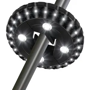 Rechargeable Solar Patio Umbrella Lights 28 LED 3 Lighting Modes Solar Powered Waterproof Outdoor Lights with Clip for Beach Garden Party Patio Decor