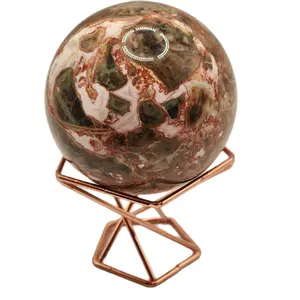 Leopard Skin Jasper or Rhyolite Small Sphere or Small Tower or Buy Both as a Set for a Discount, Sometimes Called Money Stone