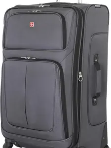 Versatile Dark Grey 29-Inch Expandable Roller Luggage - Perfect for Checked Baggage
