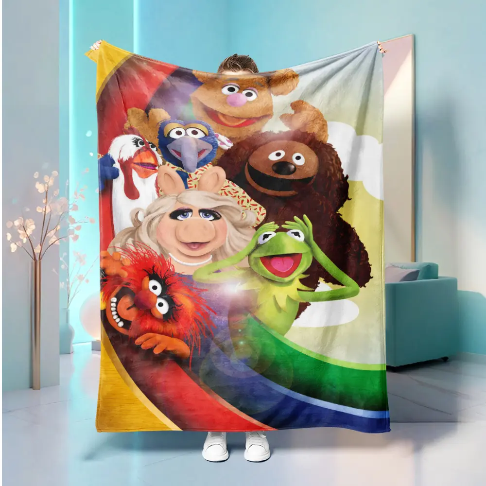 The Muppet Christmas Carol Blanket Soft Flannel Bed Blanket Featuring Vibrant Holiday Muppet Characters, Great As A Sofa Throw, Cozy Cover For Festive Evenings, Lightweight Travel Blanket, And Decorative Blanket For Seasonal Home Decor
