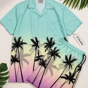 Men’s Tropical Sunset Palm Tree Summer Set