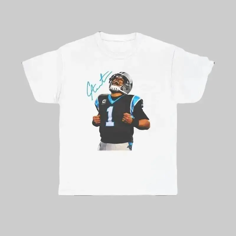 Cam Newton Tee - Panther Football Cotton Vintage Newton Shirt Carolina