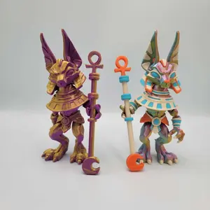 Articulating Anubis with staff -  Collectible Figurines