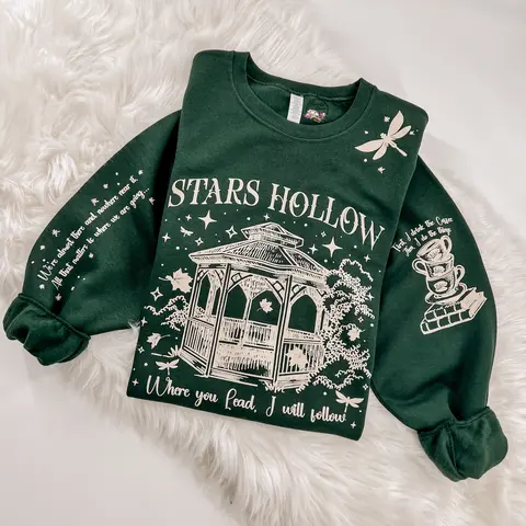Stars Hallow Sweatshirt or Hoodie with sleeve prints Womenswear  Comfy Tops Sweaters