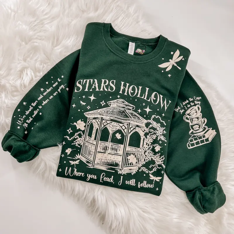 Stars Hallow Sweatshirt or Hoodie with sleeve prints Womenswear Comfy Tops Sweaters