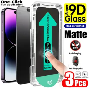 3-Pack Matte Privacy Tempered Glass Screen Protector, Fingerprints & Peep-Proof, Auto Dust-Free, Bubble-Free, Easy Install for iPhone iPhone 17/17 Air/17 Pro/17 Pro Max/16/16E/15 Plus/14/13/12/11/XRModels
