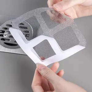 12 Counts Floor Drain Filter Screen, Portable Drain Strainer Cover for Hair Stopper,Sewer Hair Blocking Sticker,Disposable Hair Drain Sticker for Bathroom, Laundry, Bathtub, Kitchen,Sink,Home Bathroom Accessories, Home Essentials,Bathroom Gadget