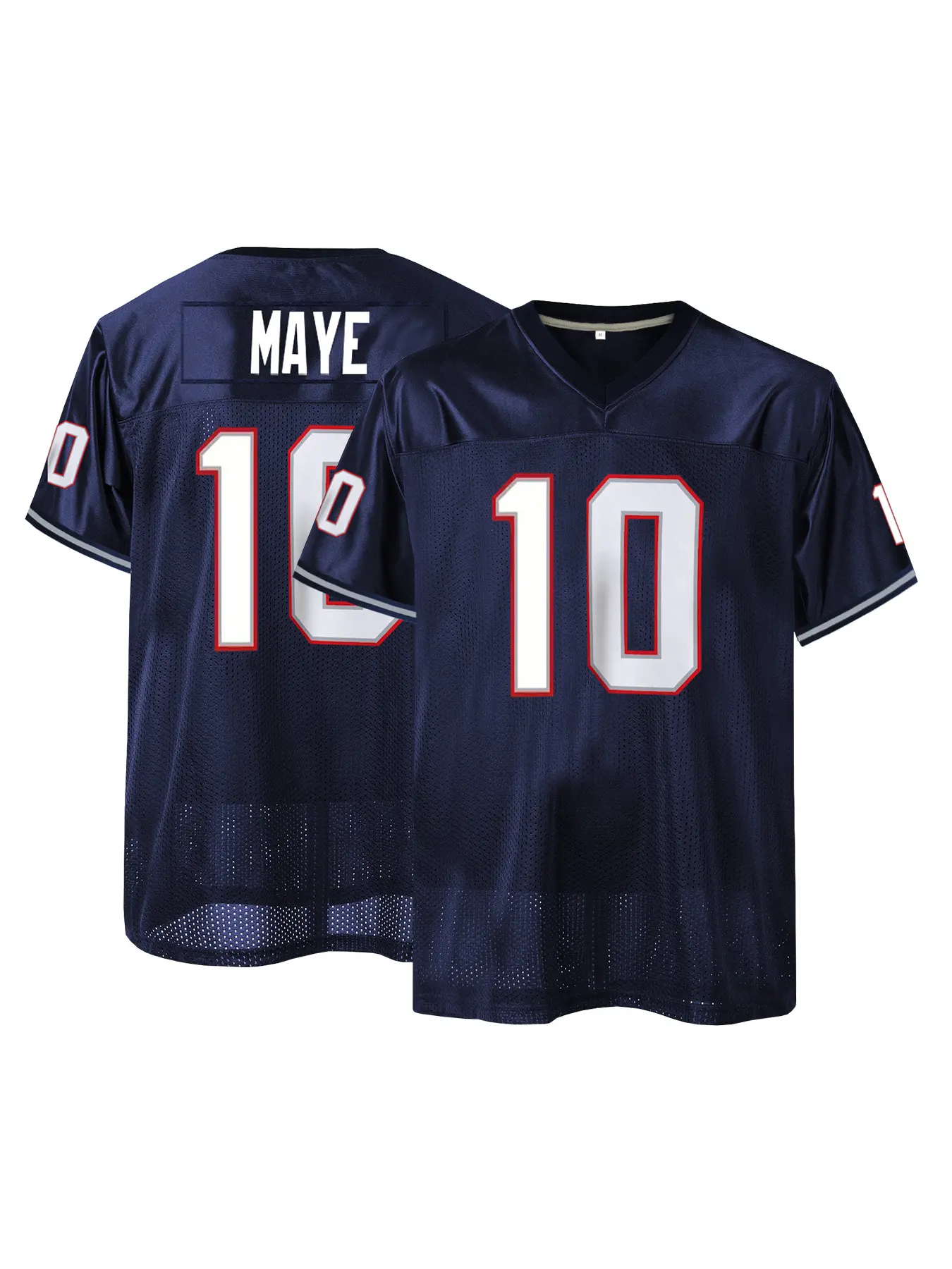 Men's American Football Jersey-Breathable & Embroidered, Patriots #10 #12 Rugby Jersey,V-Neck, Short Sleeve, Loose Fit for Casual, Streetwear &Sports Activities, Jersey Shirts, Jersey Top, Sports Tops, Athletic Tops