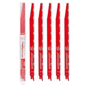 5-Piece Woodworking Pruning Reciprocating Saw Blades, 12-Inch 5-Tooth Tree Saw Blades, Ideal for Wood Cutting, Durable and Efficient