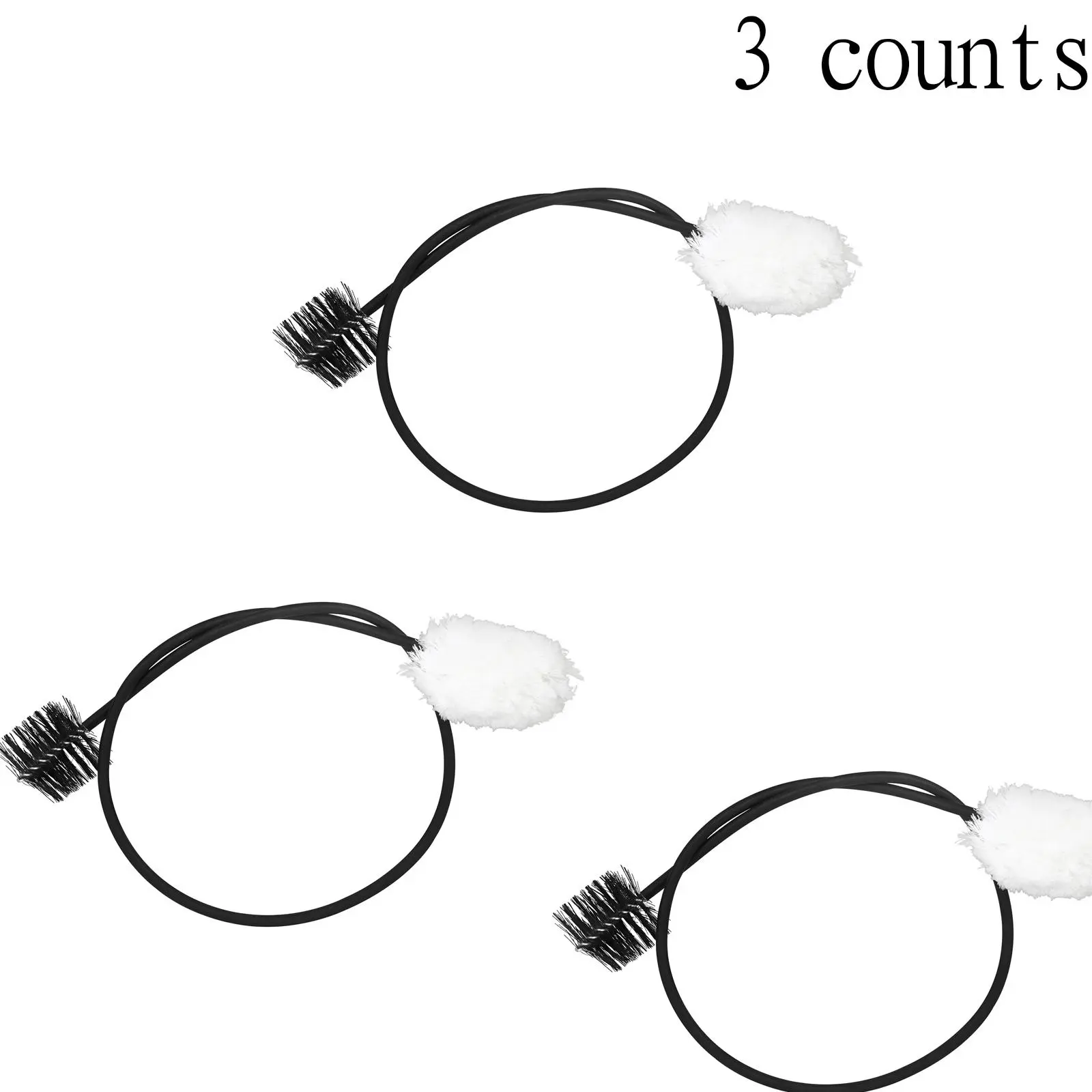 Saxophone Cleaning Brush, 3 Counts Double Head Nylon & Cotton Line Cleaning Brush, Music Accessories for Saxophone, Clarinet, Flute