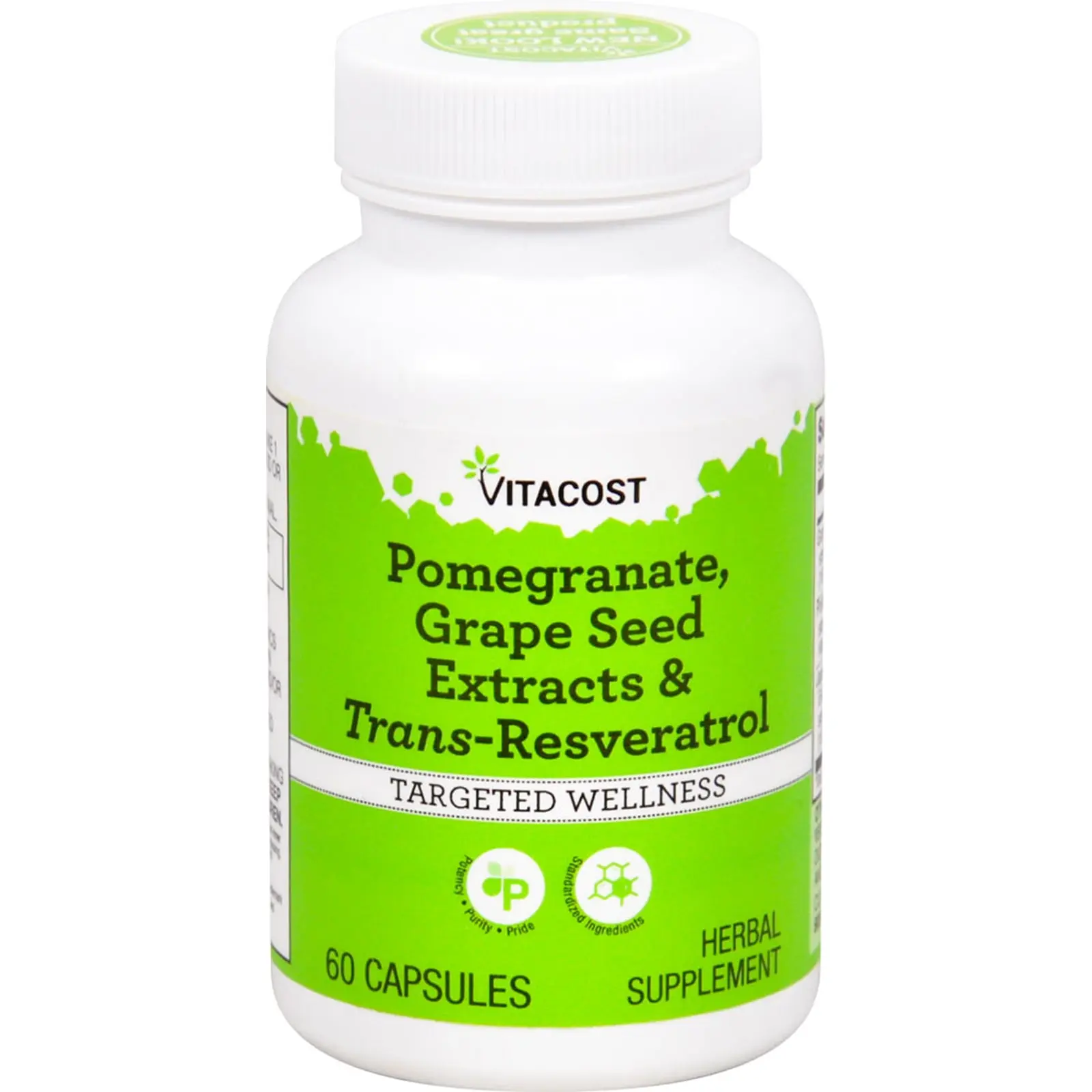 Vitacost Pomegranate, Grape Seed Extracts & Trans-Resveratrol, 60 Capsules