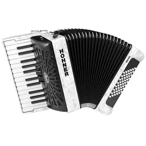 Hohner Bravo II Key Accordion White