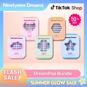 Ninetynine Dreams DREAMPOP [NO GLUE] Self-Adhesive Lashes Bundle (5 Styles)| Press-On Eyelash Clusters, Ultra-Thin Self-Adhesive Jelly Band - Beginner Friendly Lightweight Easy Apply DIY Individual False Eyelashes, Must-Have Trending Best Selling Gift Set