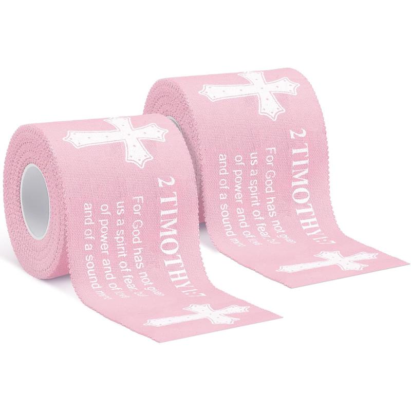 2 Pcs Cross Tape Christian Athletic Tape Sports Wrap 2in x 23ft Jesus Cotton Wrist Wrap for Sports Outdoors Pink Color Cotton Sports Tape with Christian Cross 2 Pcs Cross Tape Christian Athletic Tape Sports Wrap 2in x 23ft Jesus Cotton Wrist Wrap for Sports Outdoors Pink Color Cotton Sports Tape with Christian Cross