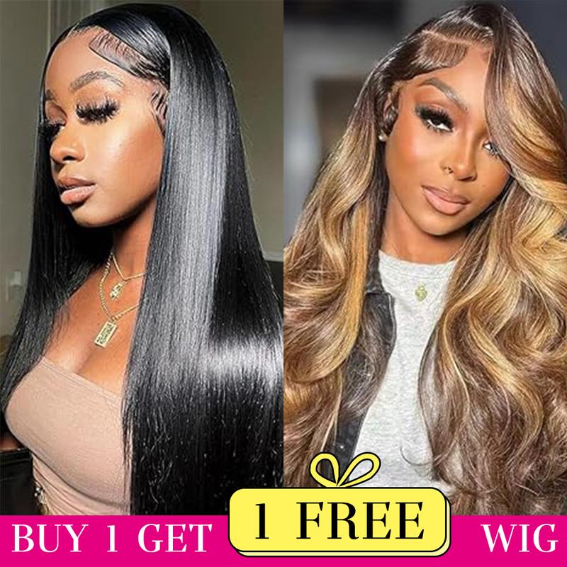 NEW[Combo sale 28"&22"]''Buy 1 get 2'' 13x4 Straight Lace Front Wigs Human Hair for Women 180 Density HD Transparent Lace Frontal Wigs For Women