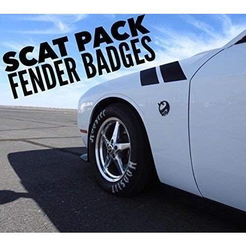 2x Custom Fender Emblem Badges Redeye for Scat Pack Dodge Challenger Charger SRT