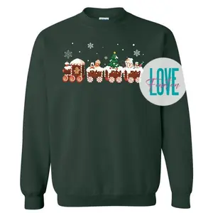 Healthcare Gingerbread Train - Christmas Crewneck, Xmas Gift For Men And Women