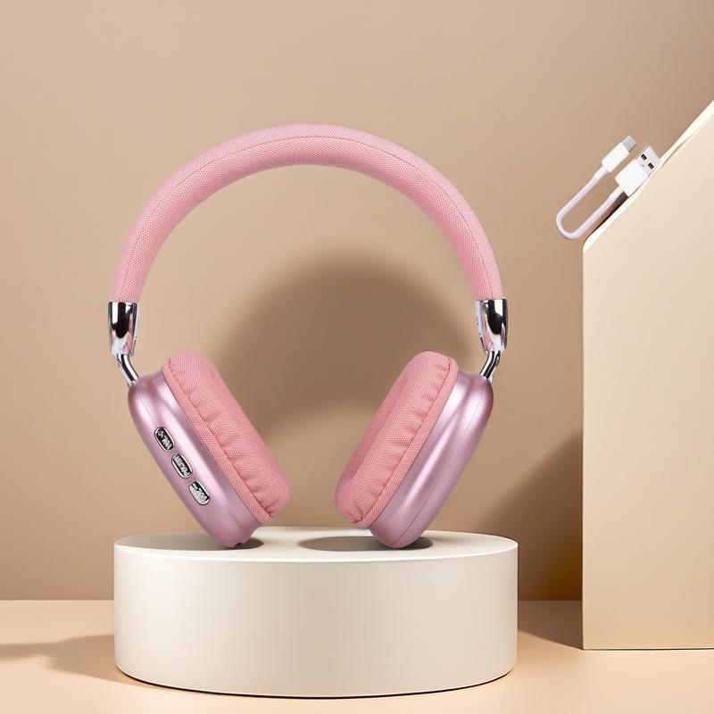 Cheeky Wireless Bluetooth Headphones, Over-Ear, Noise Cancelling, Hi-Res Audio, 48H Battery Life, Foldable, Mic for iOS/PC headphones Android Memory Headset Earbud Electronic