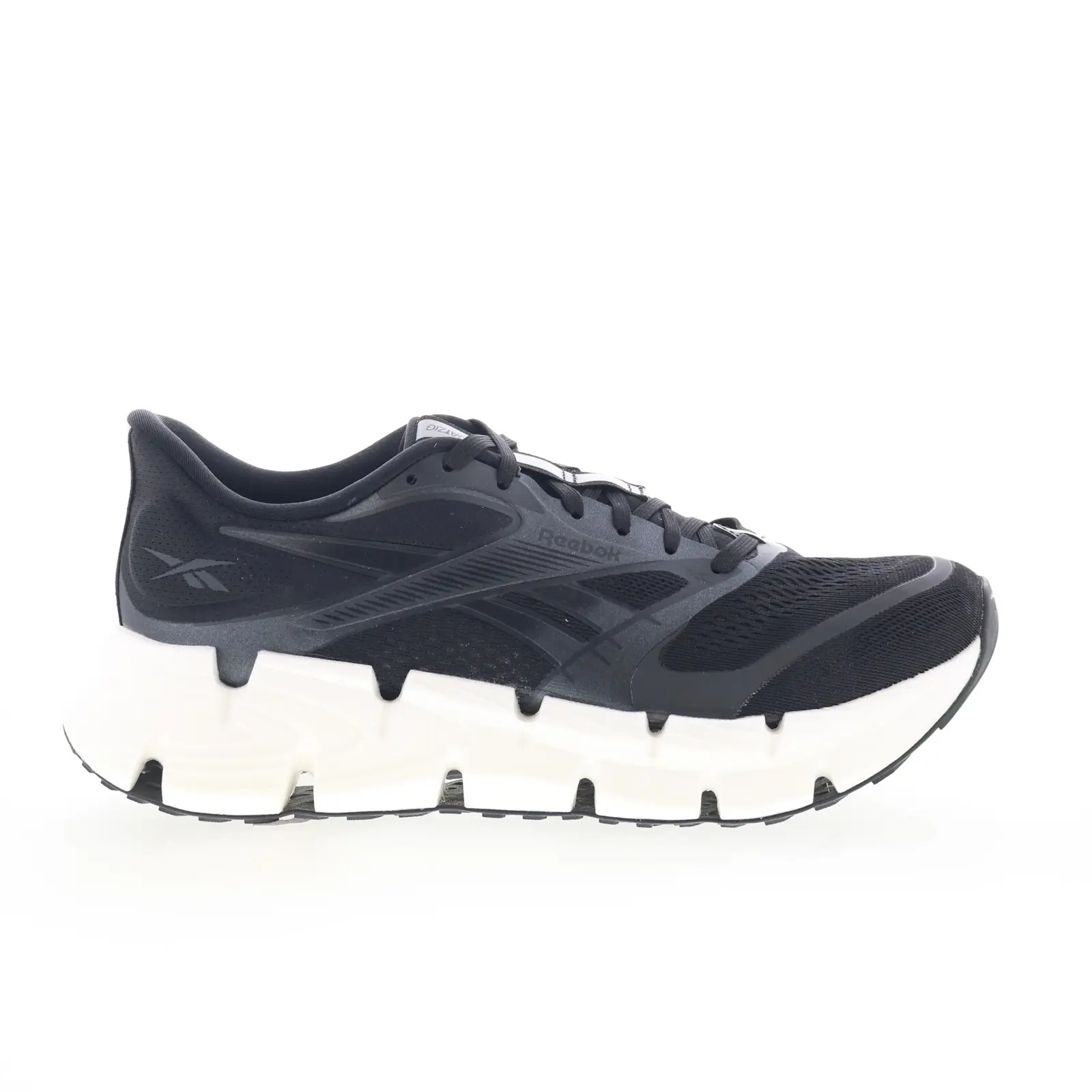 Reebok Floatzig 2 Womens Black Mesh Lace Up Athletic Running Shoes
