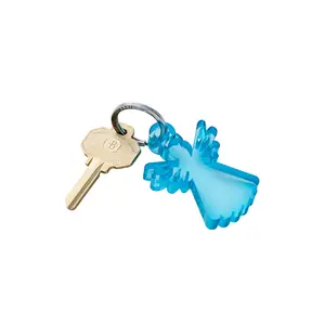 OVENTURE Blue Angel Acrylic Keychain with Butterfly Lightweight Durable Inspirational Gift for Everyday Use