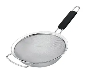 KitchenMax 7-inch Multipurpose Food Strainer - Essential Stainless Steel Mesh Sieve with Comfort Grip