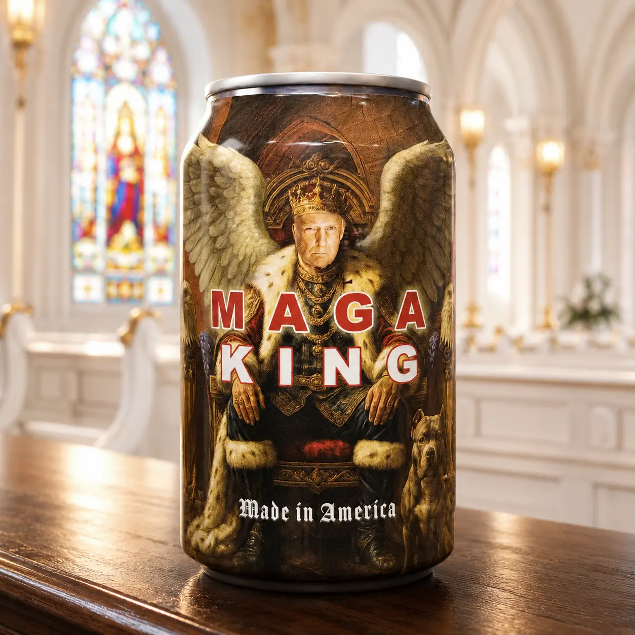 MAGA KING Shrink Wraps - 12oz Can Sleeves - MAGA KING Edition - Made in America