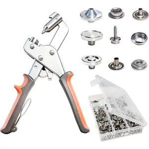 Duty Snap Fastener Tool Set, Snaps and kit, 15mm snap Tool with 80 Sets Boat Cover Snaps for, for Boat Covers, Canvas,, Tarps,, Sewing