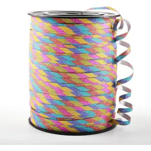 500 Yard Curling Ribbon, Rainbow Glitter Curly Ribbons for Gift Wrapping, Balloon String Ribbon, Thin Gift Wrap Ribbon for Valentine's Day Wedding Birthday Party Christmas Decorations