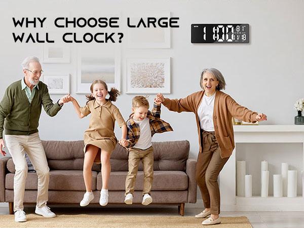 EASYERA 16.5"&12" Large 2 in 1 Digital Wall Clock with Remote Control, RGB Atmosphere Lights with 11 Scenes Mode, Dual Alarms with BIG LED Display, Teacher Classroom, Office, GameRoom, LivingRoom, Auto Dst Adjustment Timer Clock for ADHD, Christmas Gift EASYERA 16.5"&12" Large 2 in 1 Digital Wall Clock with Remote Control, RGB Atmosphere Lights with 11 Scenes Mode, Dual Alarms with BIG LED Display, Teacher Classroom, Office, GameRoom, LivingRoom, Auto Dst Adjustment Timer Clock for ADHD, Christmas Gift