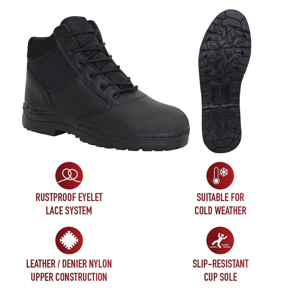 Rothco Forced Entry Security Boots - 6 Inch Boot Footwear Comfort Leather Adult Walking Shoes Fashion Boots