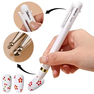 4 in 1 Nail Dotting Pen, 1 Count Nail Art Dotting Tools, Nail Art Tip Dot Paint Manicure Kit, Nail Care, Stylus for Watercolor Paper, Tracing Paper