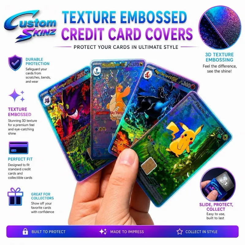 Embossed Holographic Debit/Credit Card Decal Small Chip Only Embossed Holographic Debit/Credit Card Decal Small Chip Only