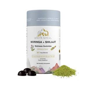 Pure Himalayan Shilajit & Moringa Gummies – Elderberry Flavor - 60 Gummies